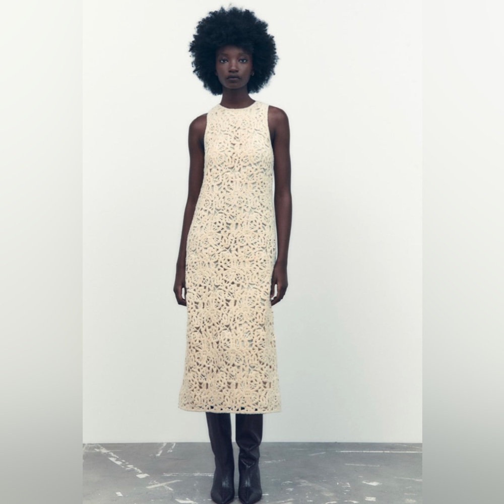 Zara Knit Midi Dress NWT